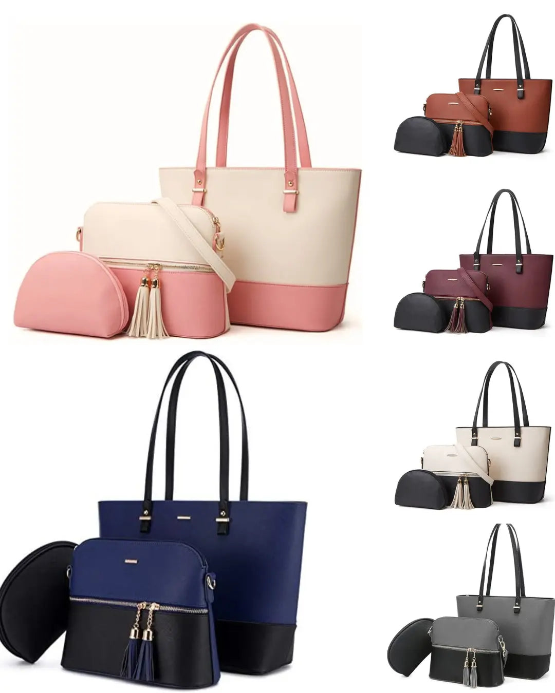 Elegant Essentials 3-Piece Handbag