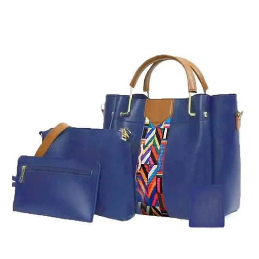 4 Pcs Diamond  Handbag(Blue)